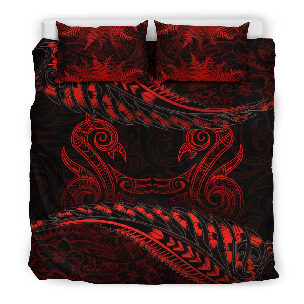 aotearoa-bedding-set-red-maori-manaia-with-silver-fern