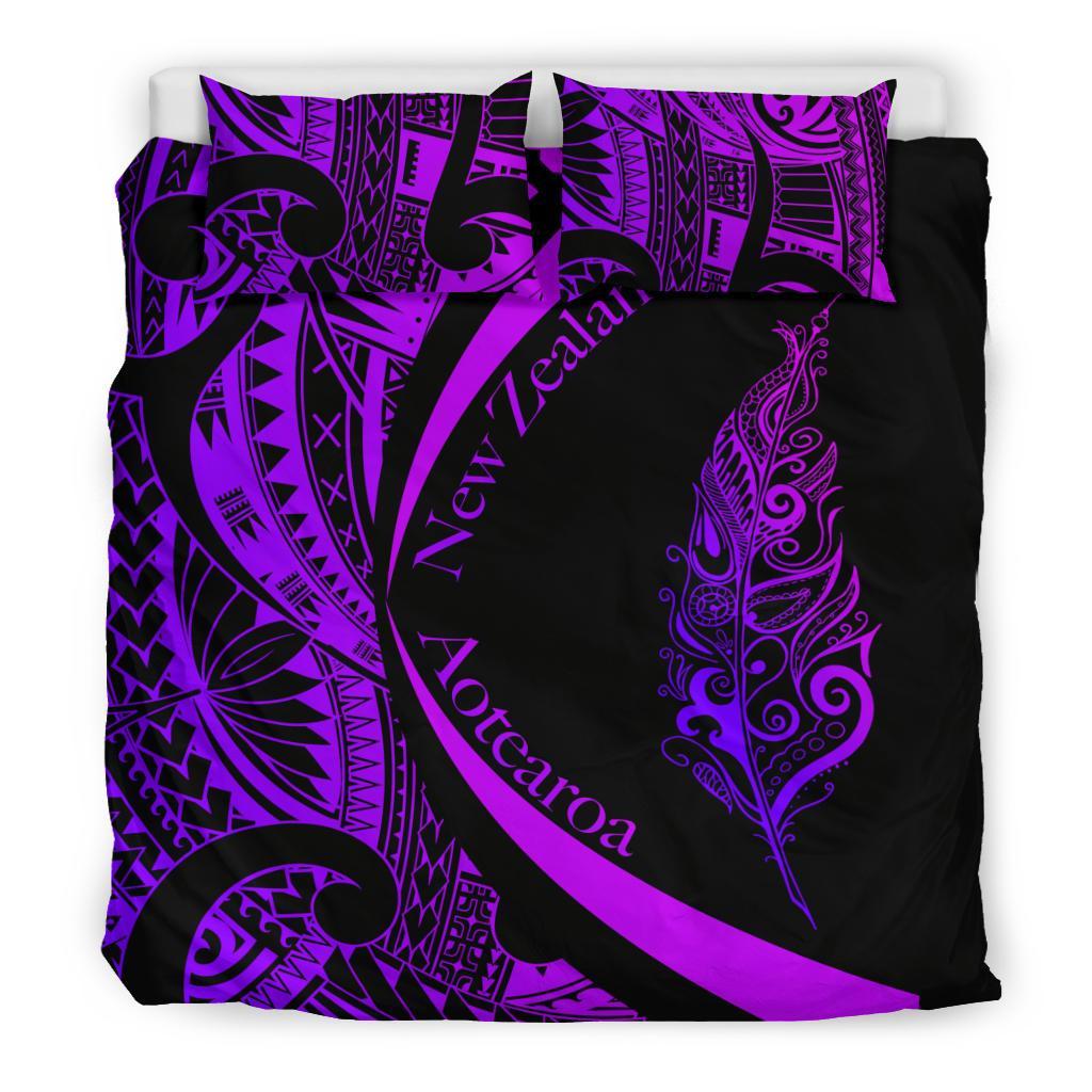 light-silver-fern-maori-bedding-set-circle-style-purple