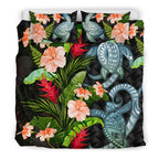 turtle-bedding-set-palm-leaves-mix-hibiscus
