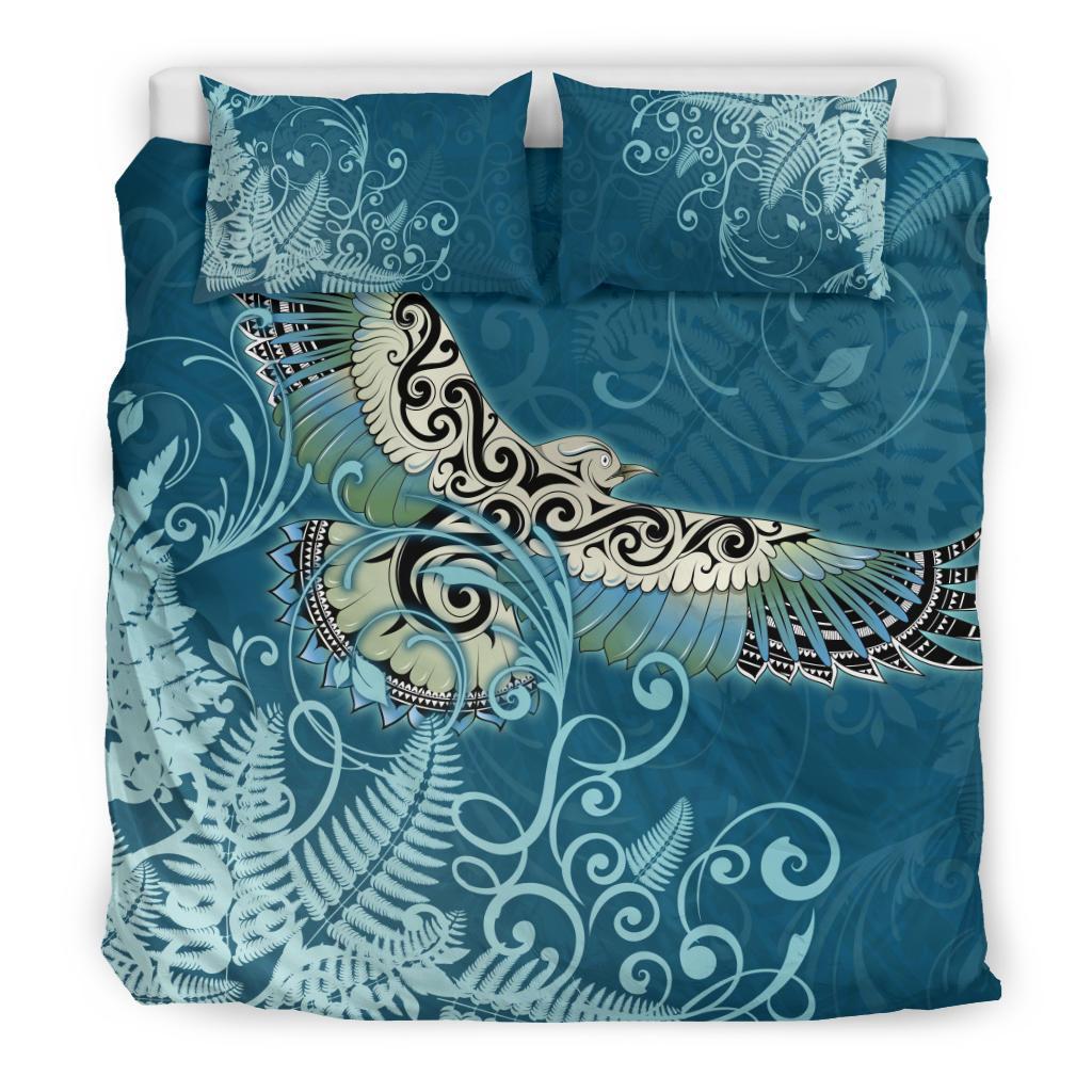 new-zealand-bedding-set-silver-fern-polynesian-style-maori-kea-bird