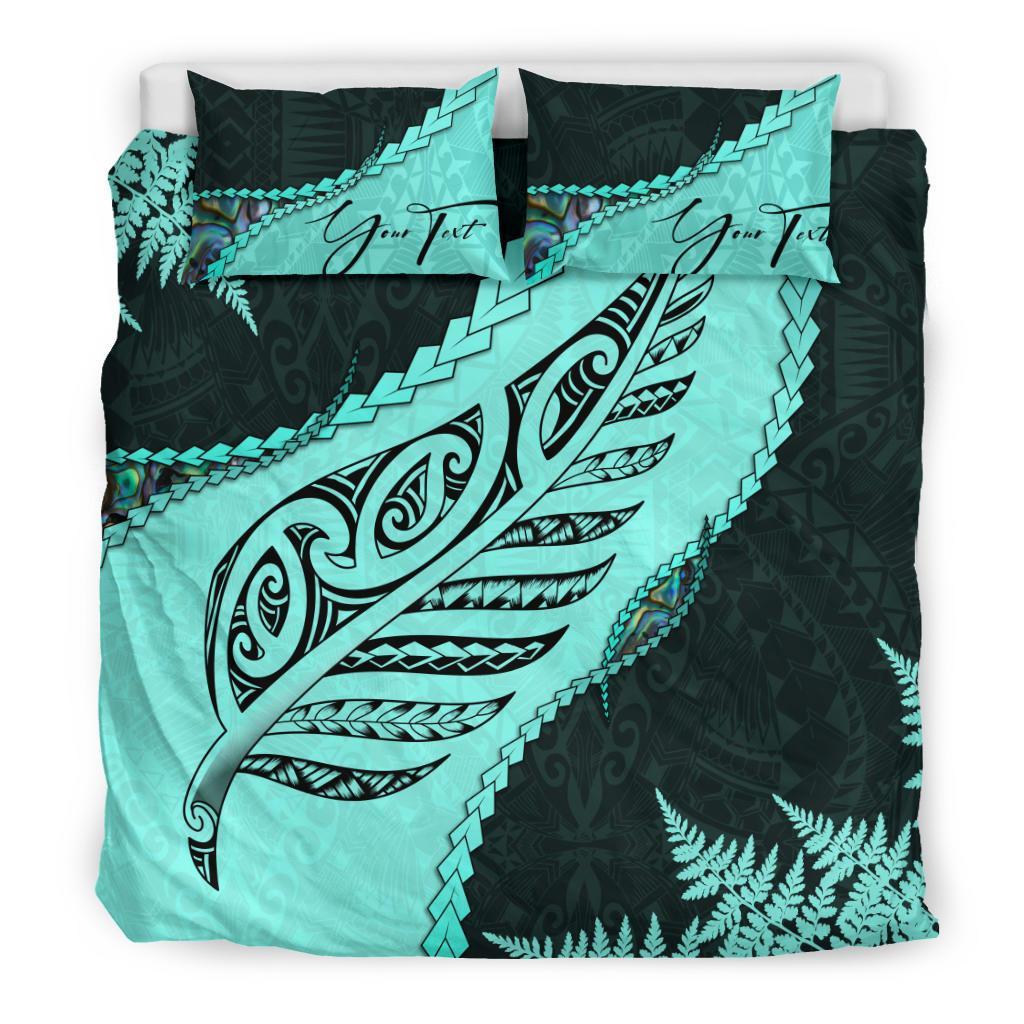 signature-custom-paua-shell-maori-silver-fern-bedding-set-turquoise