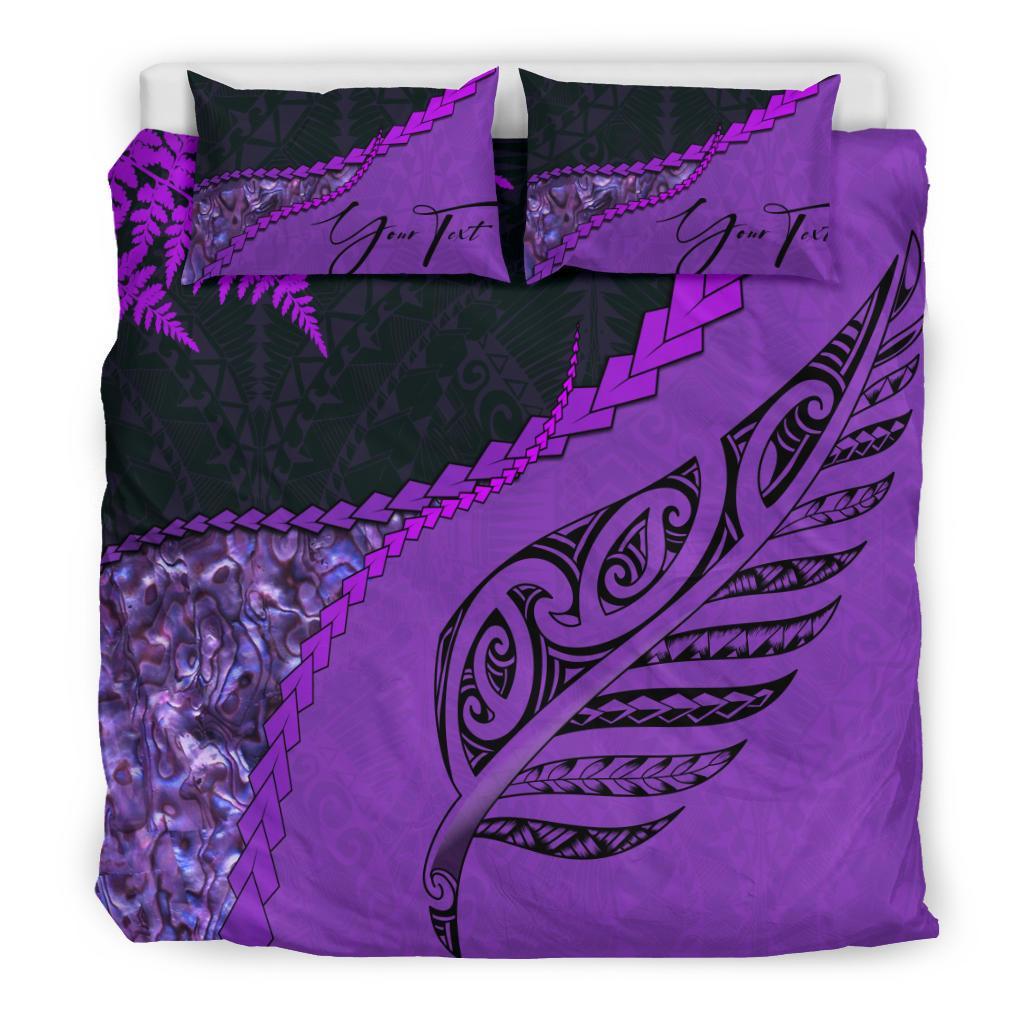 signature-custom-paua-shell-maori-silver-fern-bedding-set-purple