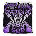 maori-face-fern-new-zealand-bedding-set-purple