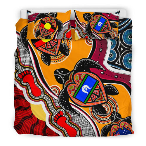 1saustralia-bedding-set-australia-aboriginal-dots-with-turtle-and-naidoc-flags