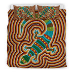 aboriginal-bedding-set-lizard-dot-painting-patterns