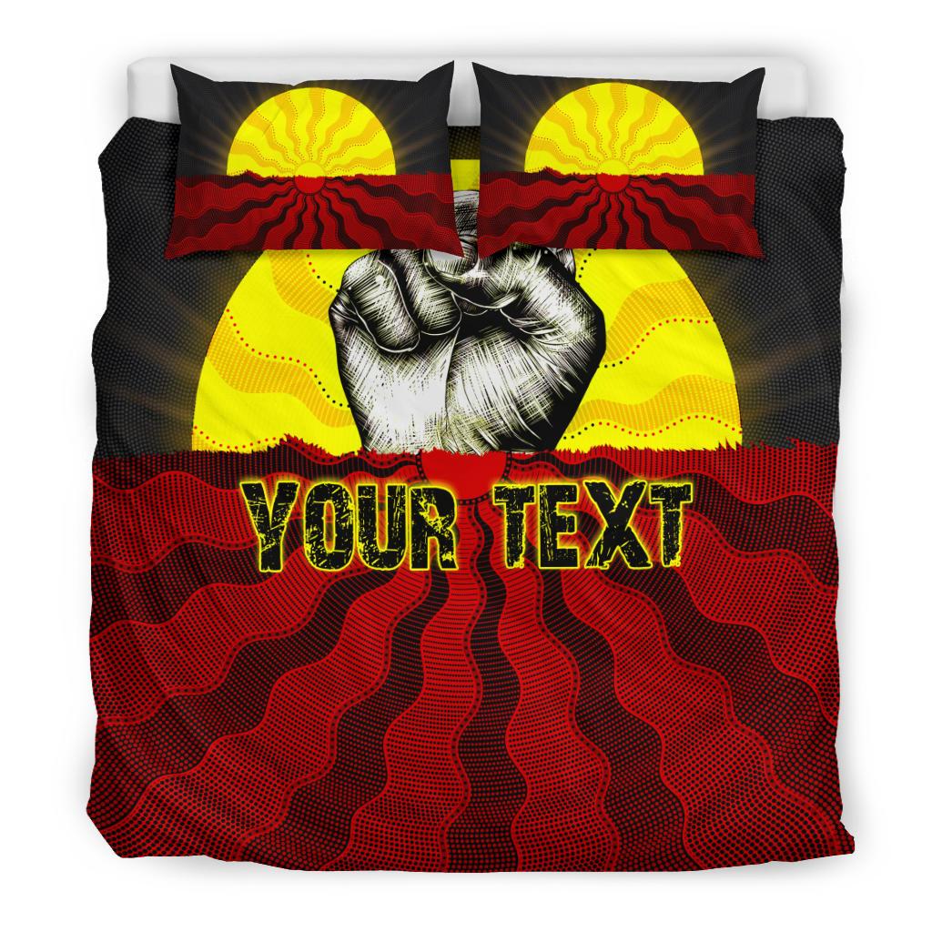 custom-aboriginal-bedding-set-black-lives-matter-sun-dot-painting