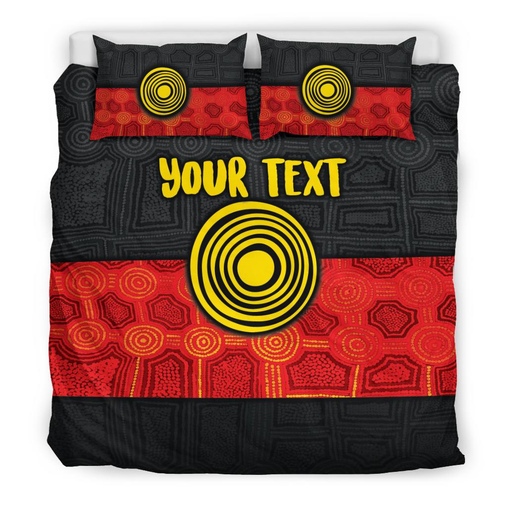 personalised-aboriginal-bedding-set-aussie-indigenous-flag