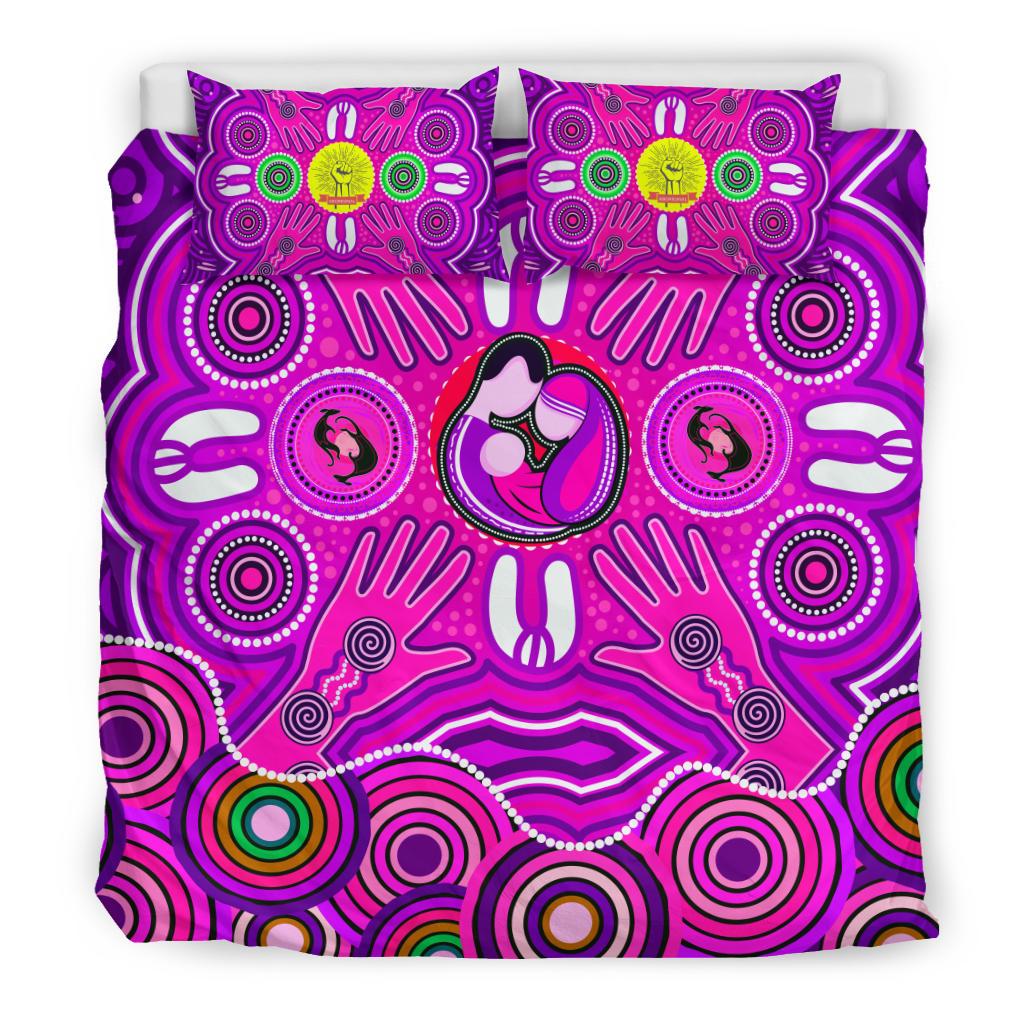bedding-set-aboriginal-family-with-dot-painting-art