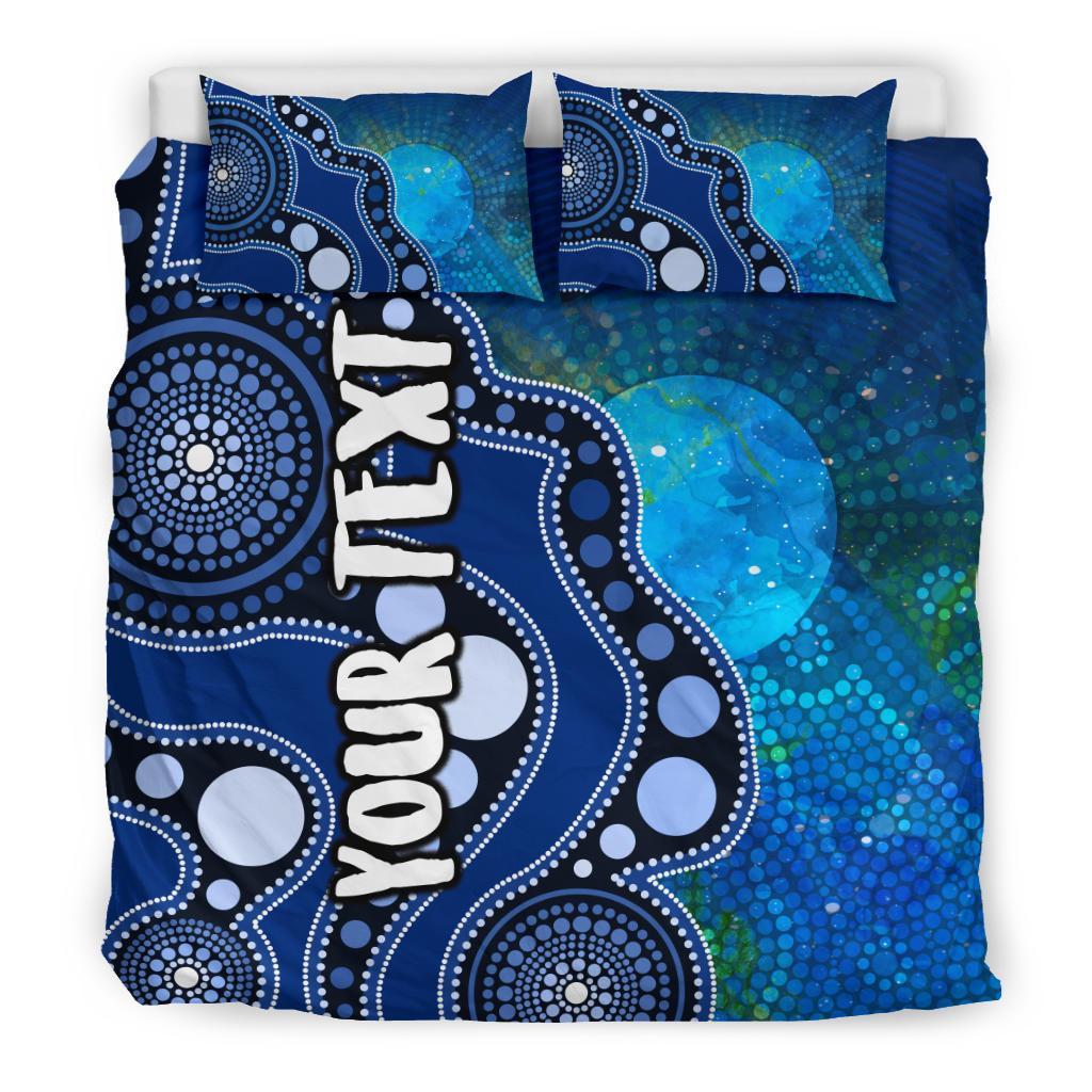 custom-text-aboriginal-bedding-set-australia-indigenous-flag-circle-dot-painting-art-blue
