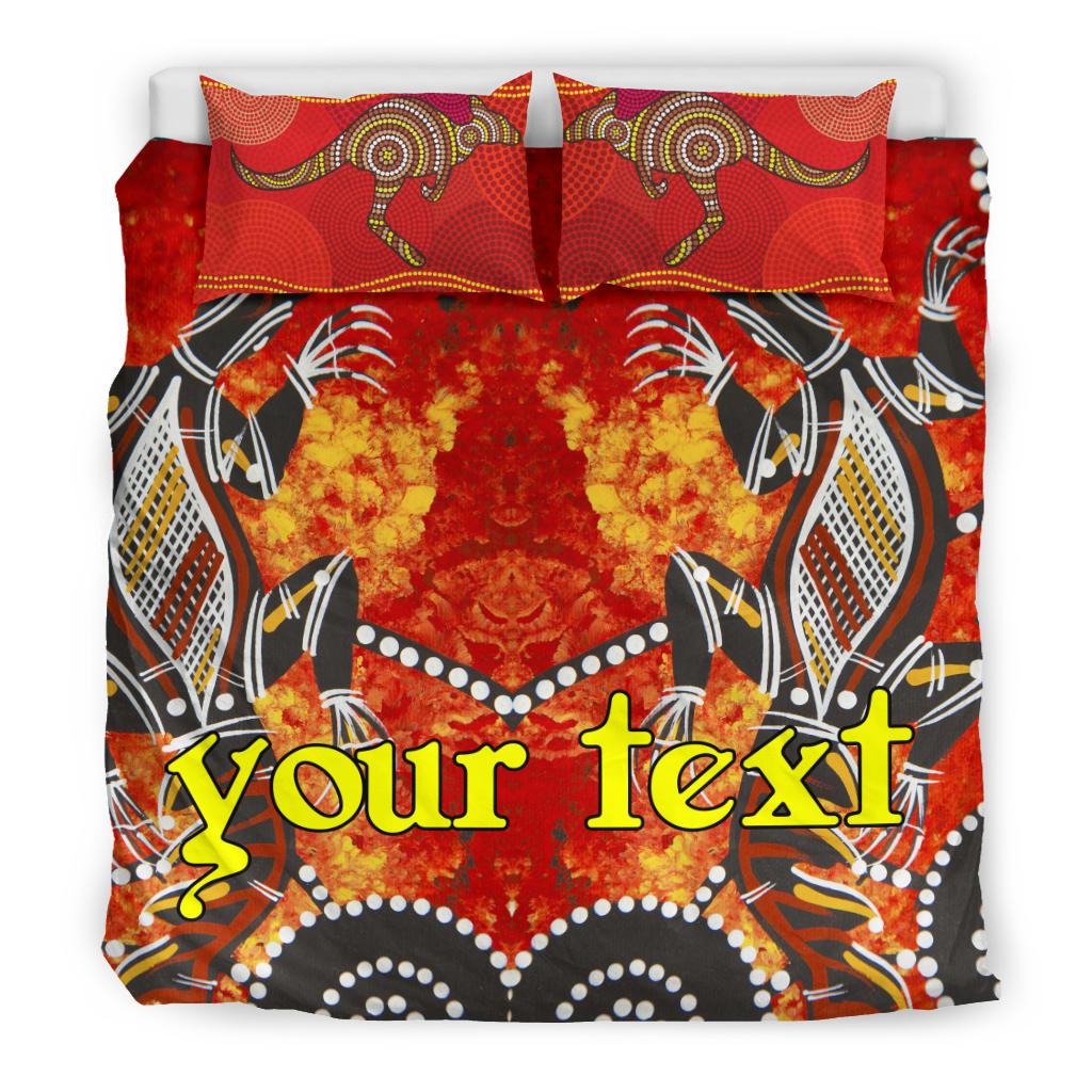custom-bedding-sets-aboriginal-crocodile-and-kangaroo