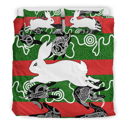 rabbitohs-indigenous-bedding-set-animals-aboriginal