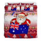 christmas-personalised-bedding-set-australia-santa-claus-hold-the-flag-red