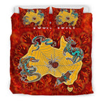 custom-aboriginal-bedding-set-australia-map-hand-patterns-spider-web