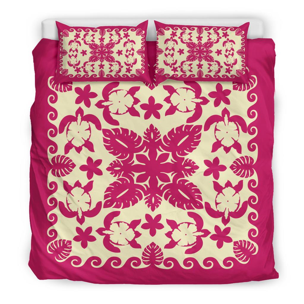 turtle-with-hibiscus-royal-pink-bedding-set