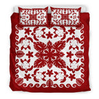 turtle-with-hibiscus-royal-red-bedding-set