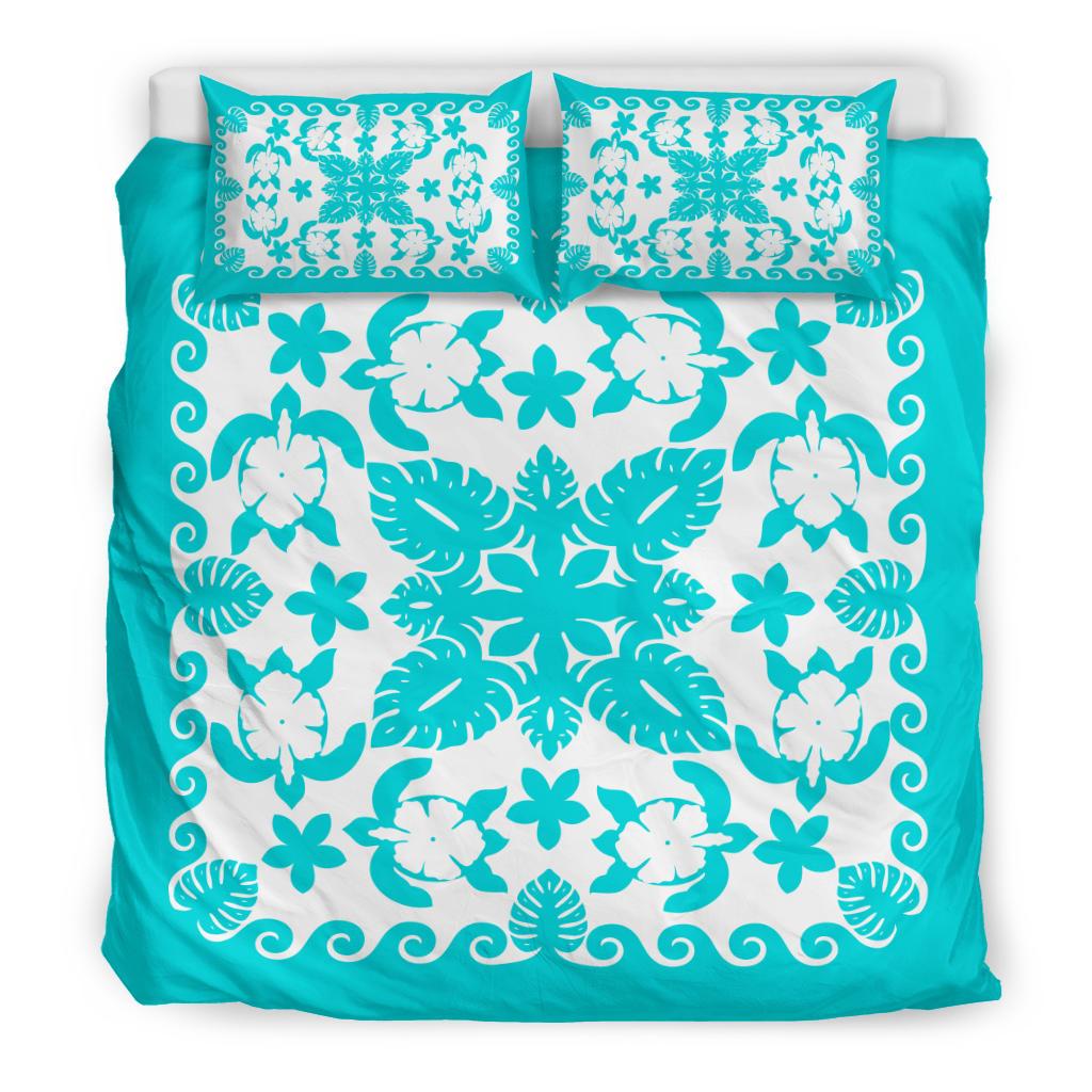 turtle-with-hibiscus-royal-turquoise-bedding-set