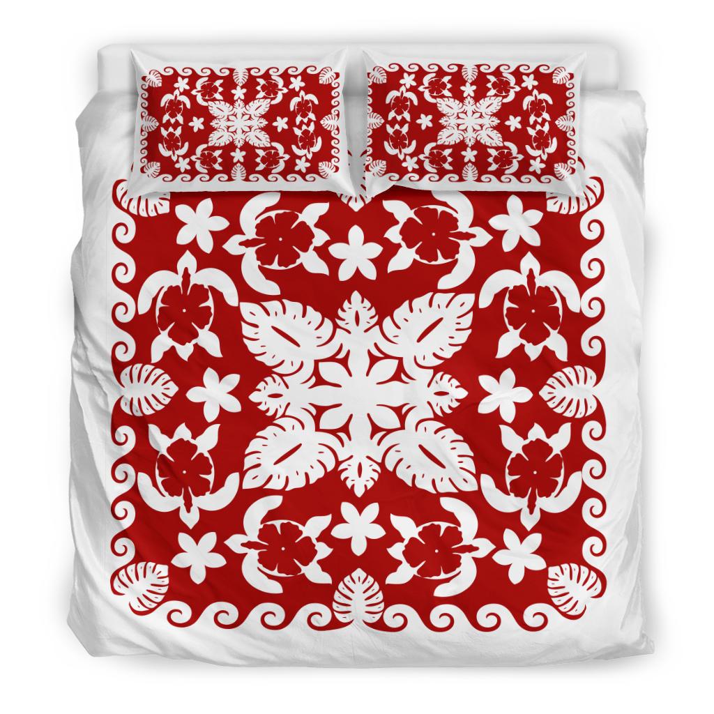 turtle-with-hibiscus-royal-white-bedding-set