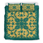 turtle-with-hibiscus-royal-blue-stone-bedding-set