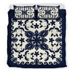 turtle-with-hibiscus-royal-navy-bedding-set-palm-leaf
