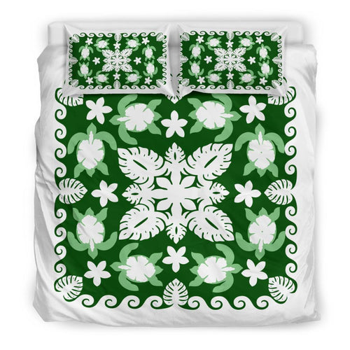 turtle-with-hibiscus-royal-bedding-set-palm-leaf