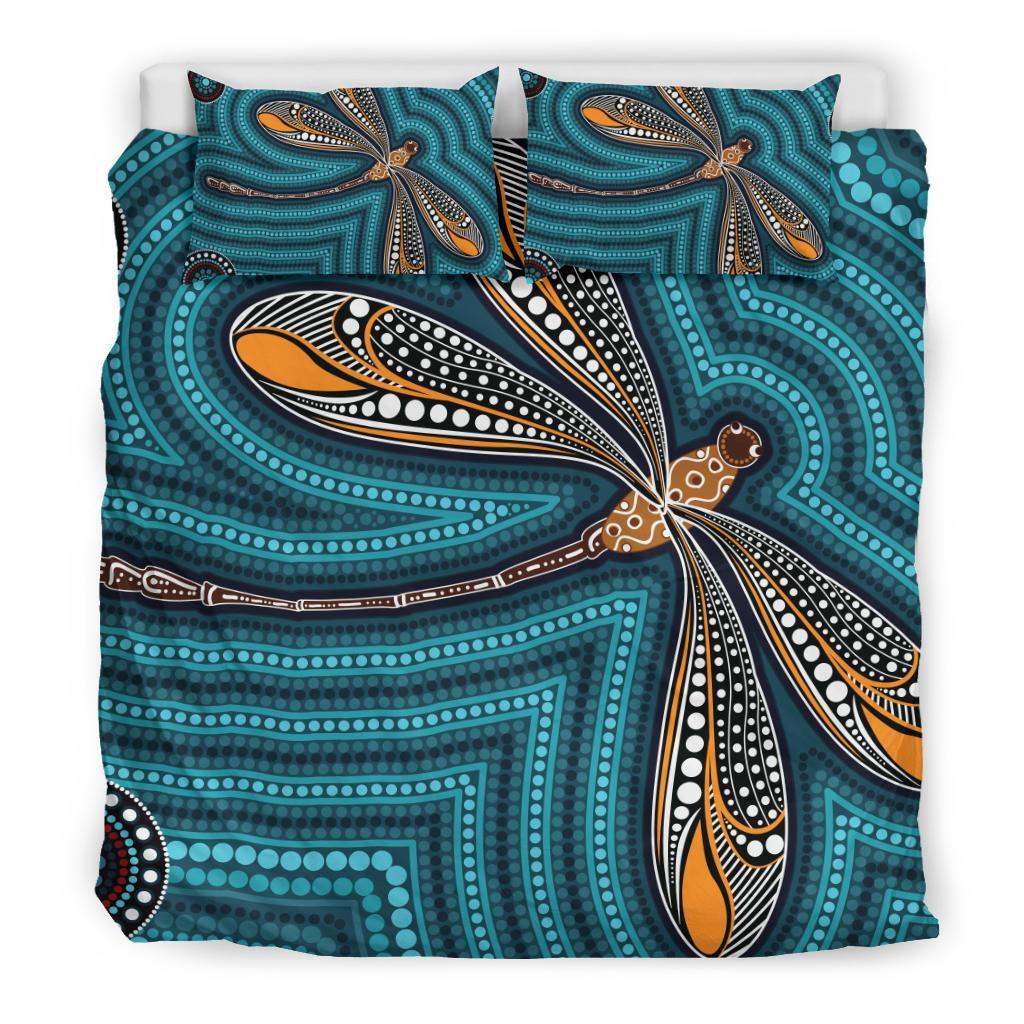 aboriginal-bedding-set-indigenous-dragonfly
