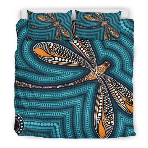 aboriginal-bedding-set-indigenous-dragonfly