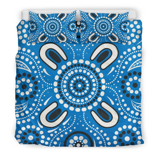 aboriginal-bedding-set-indigenous-circle-dot-painting-blue-color