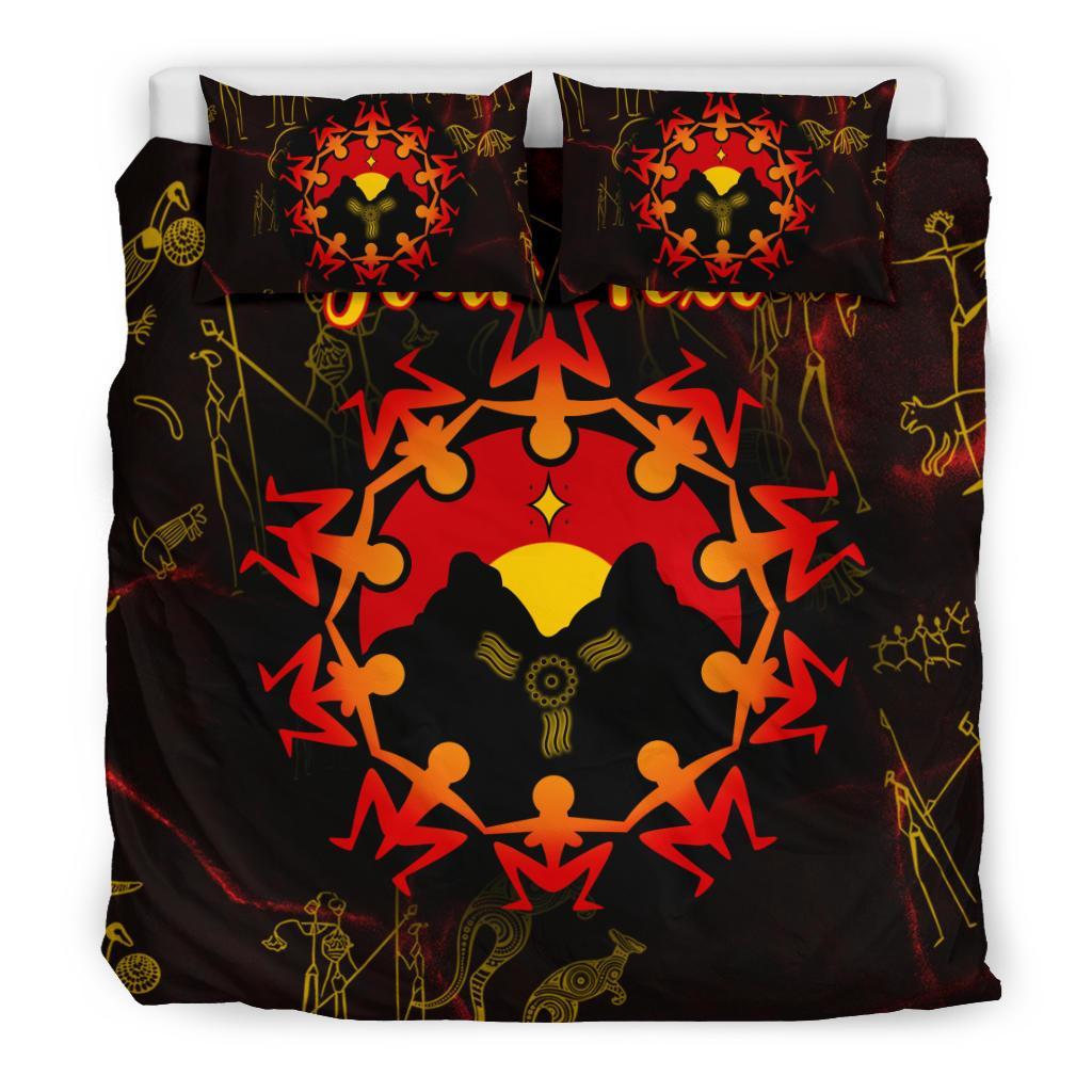 custom-aboriginal-bedding-set-australia-map-and-indigenous-flag
