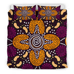 aboriginal-bedding-set-flowers-dot-panting-art