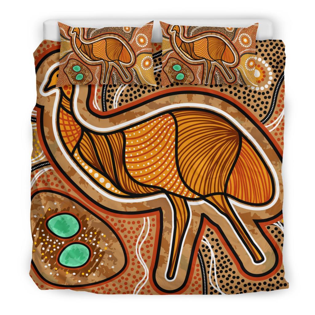aboriginal-bedding-set-indigenous-emu-vintage-stye
