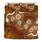aboriginal-bedding-set-indigenous-brown-lizard-and-white-snake