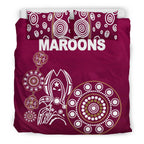 queensland-bedding-set-maroons-simple-indigenous