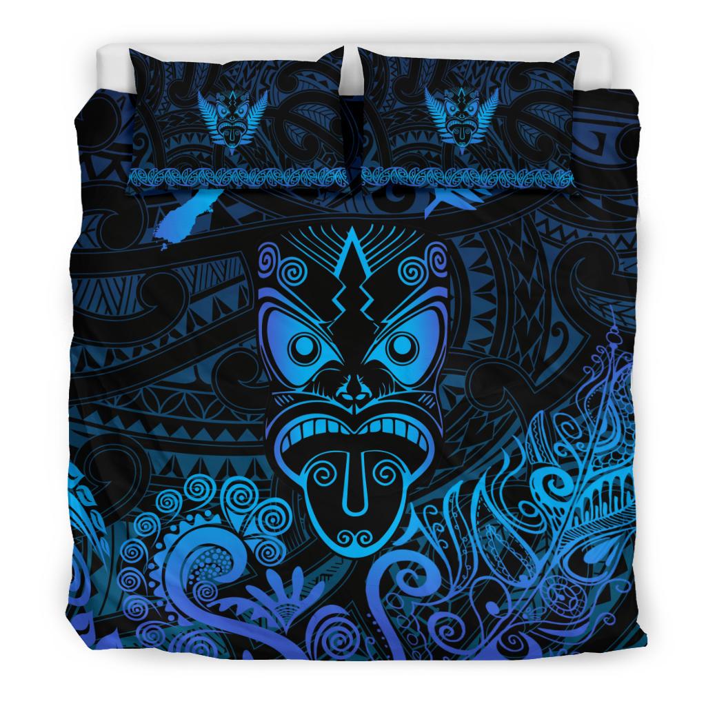 maori-aotearoa-rugby-haka-bedding-set-new-zealand-silver-fern-blue