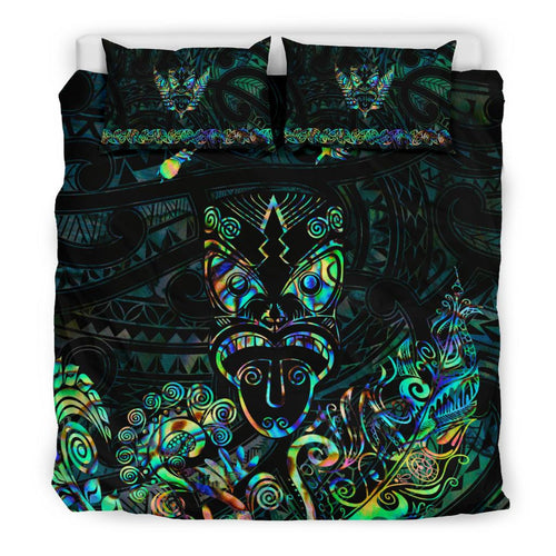 maori-aotearoa-rugby-haka-bedding-set-new-zealand-silver-fern-paua-shell