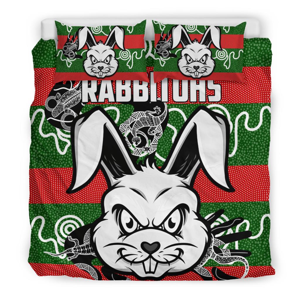 rabbitohs-indigenous-bedding-set-rabbit-head