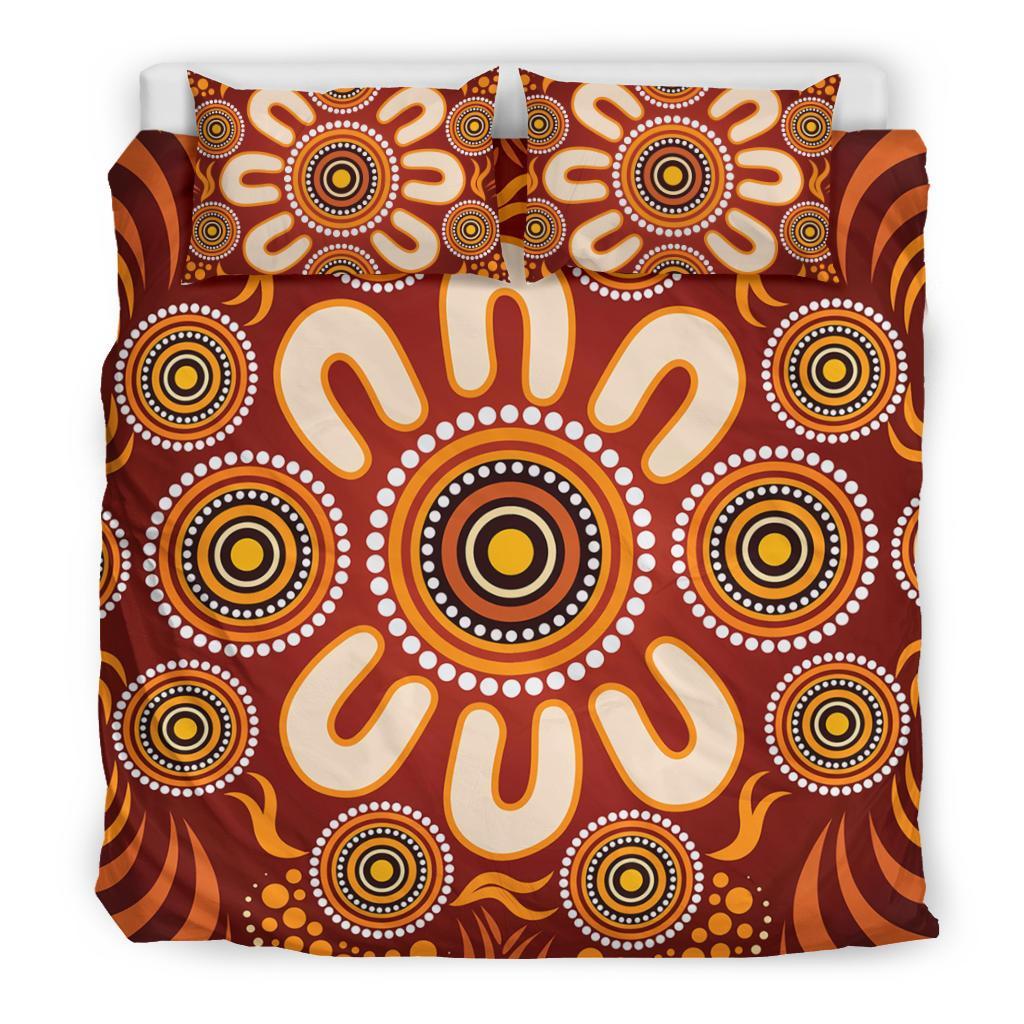 aboriginal-bedding-set-circle-flowers-patterns-ver03