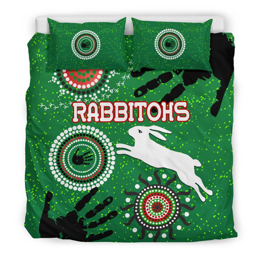 south-sydney-rabbitohs-indigenous-bedding-set-country-style