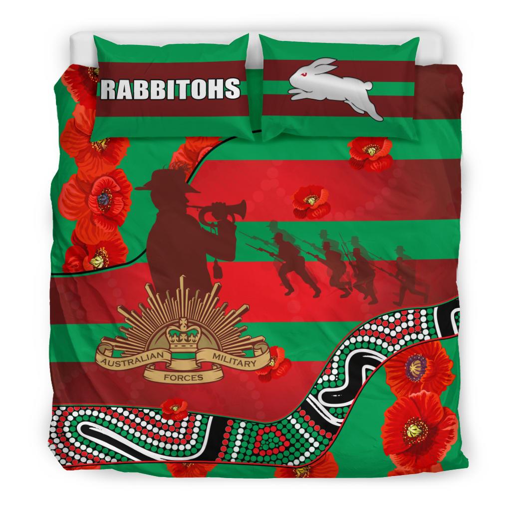 rabbitohs-anzac-day-bedding-set-rugby-south-sydney-indigenous-military
