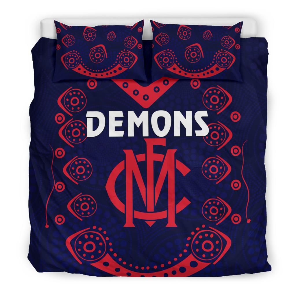 melbourne-demons-indigenous-bedding-set-football
