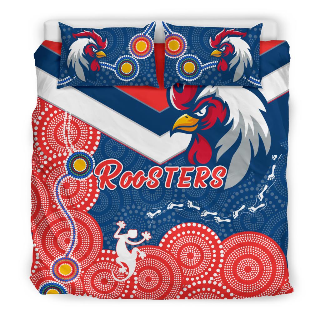 roosters-bedding-set-red-aboriginal-rugby