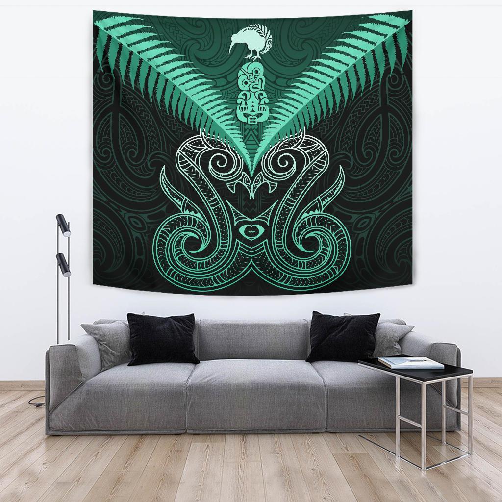 maori-manaia-new-zealand-tapestry-turquoise
