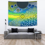 aboriginal-tapestry-dot-painting-indigenous-circle-patterns