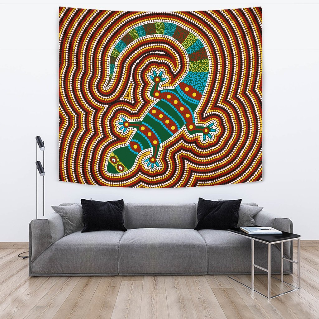 aboriginal-tapestry-lizard-dot-painting-patterns