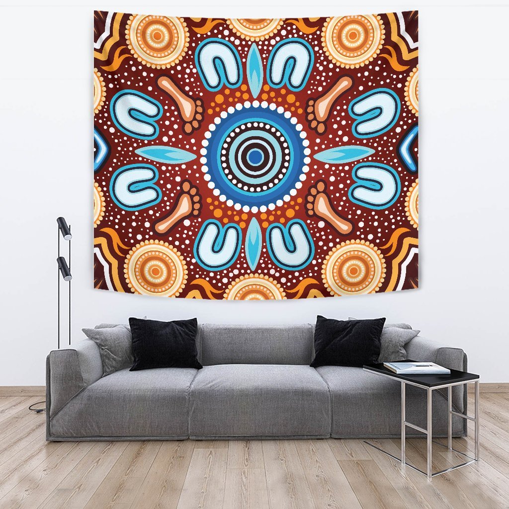 aboriginal-tapestry-indigenous-circle-dot-painting-ver02