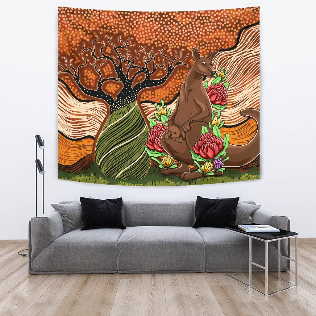 aboriginal-tapestry-kangaroo-with-indigenous-tree