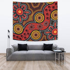 aboriginal-tapestry-indigenous-circle-dot-painting-style-1