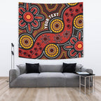 custom-aboriginal-tapestry-indigenous-circle-dot-painting-style-1