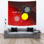 custom-aboriginal-tapestry-indigenous-circle-dot-painting-style