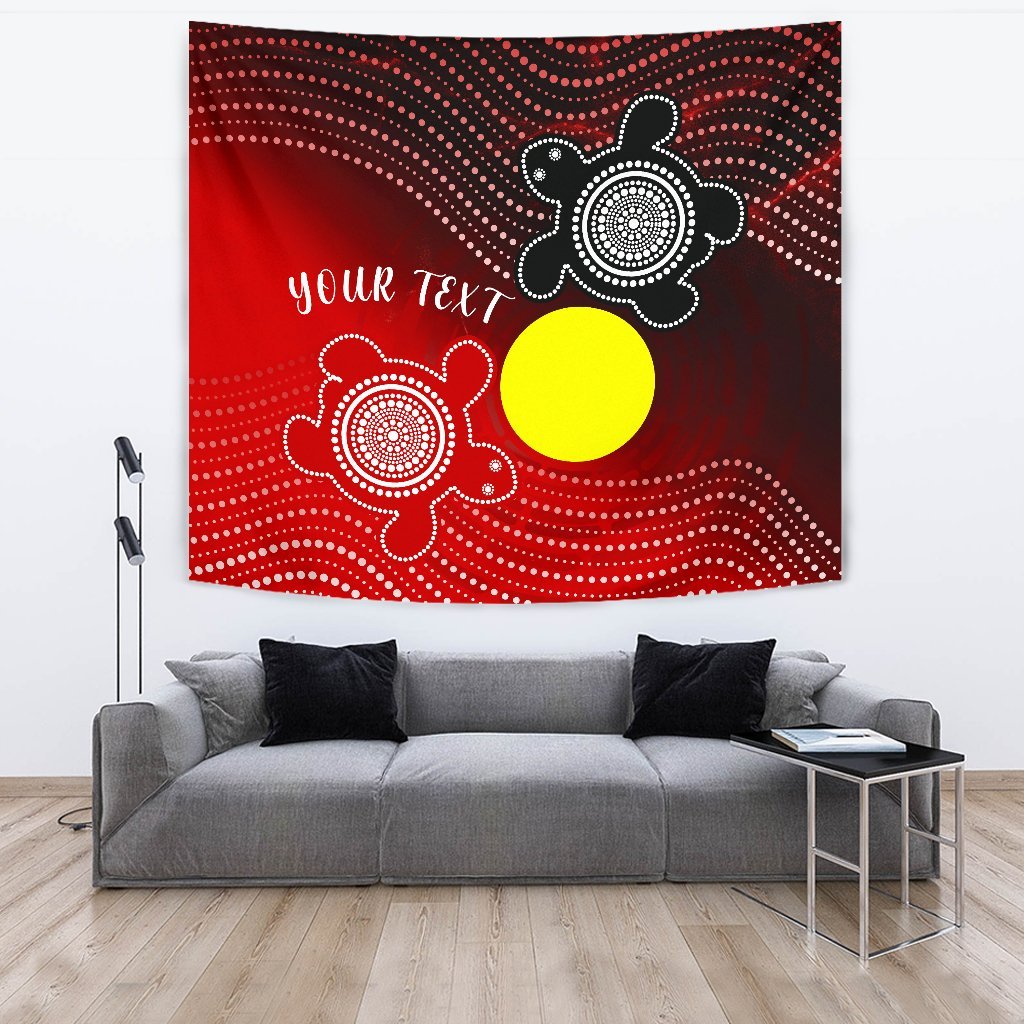 custom-aboriginal-tapestry-indigenous-circle-dot-painting-style