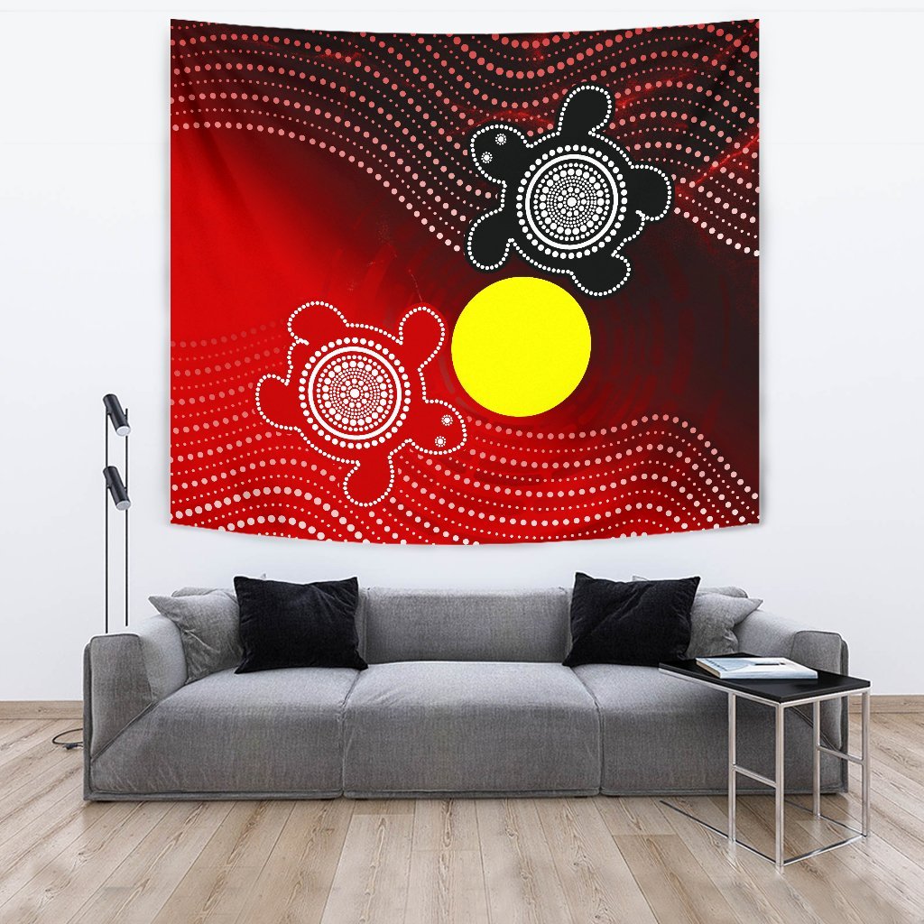 aboriginal-tapestry-indigenous-circle-dot-painting-style